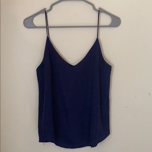 Blue flowy tank